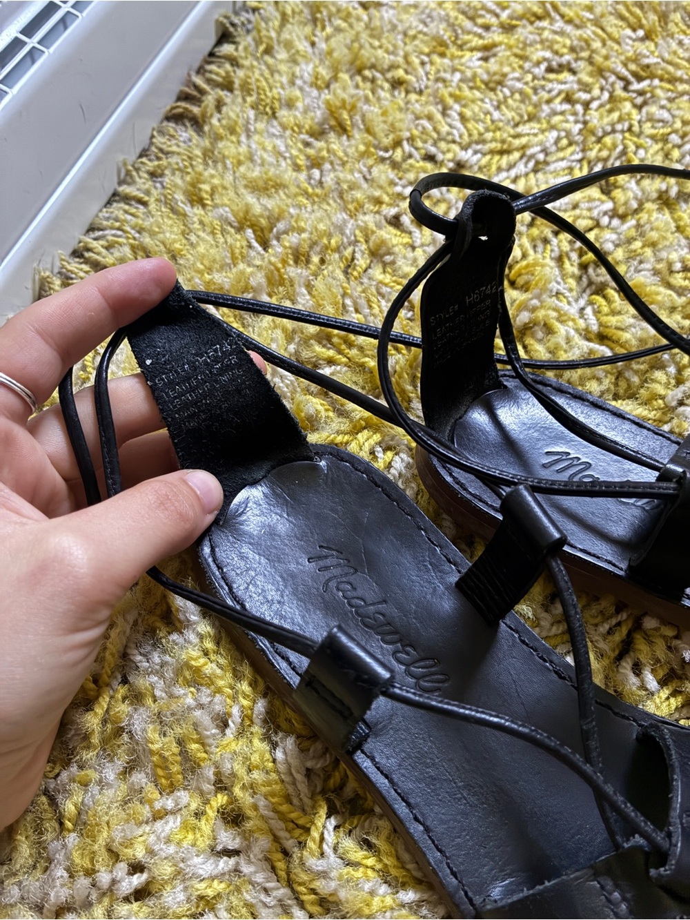 Madewell genuine leather lace up sandals, size 7 - Picture 3 of 7